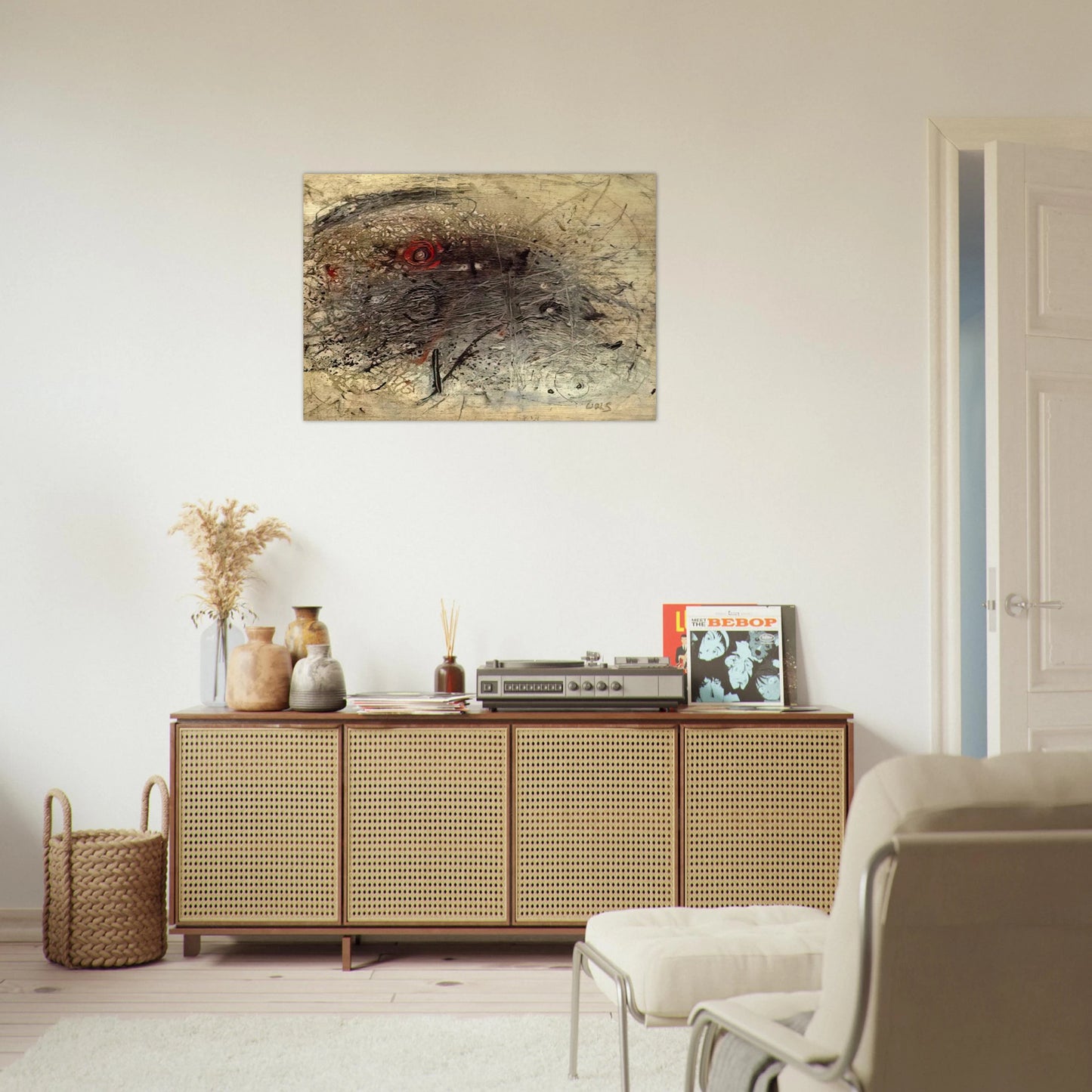 Untitled 6 - Tachisme - Wols Brushed Aluminum Print - 70x100 cm / 28x40 inches | Wols Aluminum Print | Wols Prints