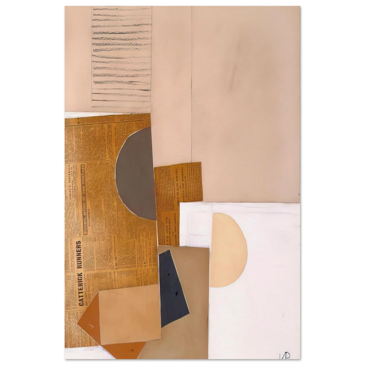 Abstract in White, Grey and Ochre - 1949 - Victor Pasmore Art Prints - 100x150 cm / 40x60″ inches | Victor Pasmore Poster | Victor Pasmore Prints