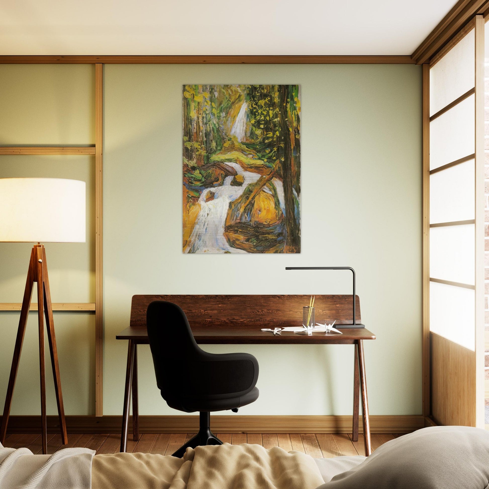 KOCHEL WATERFALL I - Wassily Kandinsky Brushed Aluminum Print - 70x100 cm / 28x40 inches | Wassily Kandinsky Aluminum Print | Wassily Kandinsky Prints