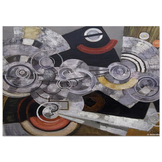 Fanny Machine - The machinery - Frantisek Kupka Brushed Aluminum Print - 70x100 cm / 28x40 inches | Frantisek Kupka Aluminum Print | Frantisek Kupka Prints