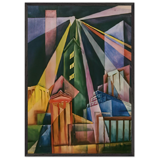 Perspectives N2 - Konrad Zuse 70x100 cm / 28x40 inches Framed Art Print – Black Wooden Frame