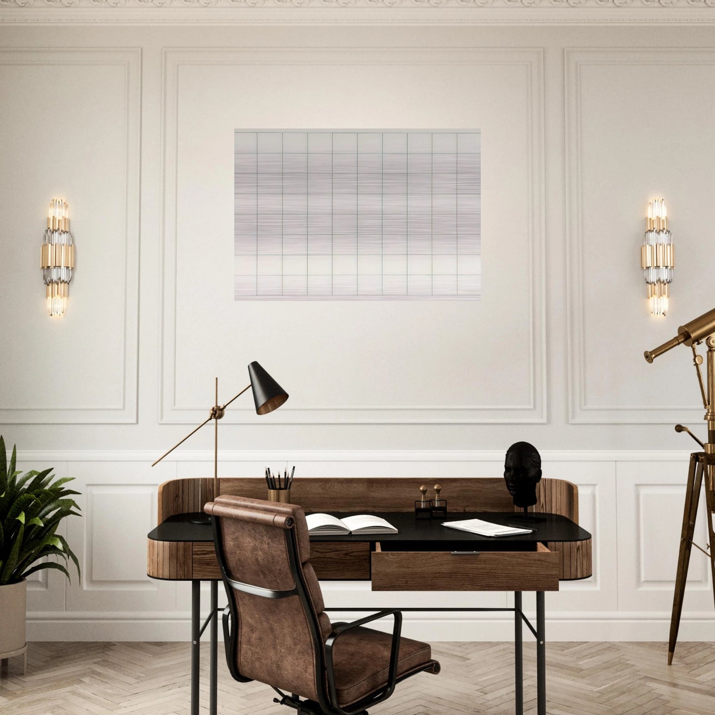 On a clear day, #1 - Agnes Martin Brushed Aluminum Print - 70x100 cm / 28x40 inches | Agnes Martin Aluminum Print | Agnes Martin Prints