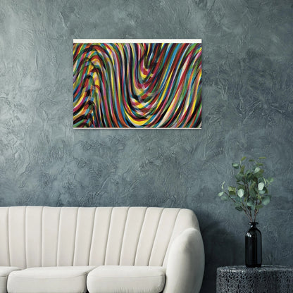 Horizontal Wavy Lines - Sol LeWitt Brushed Aluminum Print - 70x100 cm / 28x40 inches | Sol LeWitt Aluminum Print | Sol LeWitt Prints