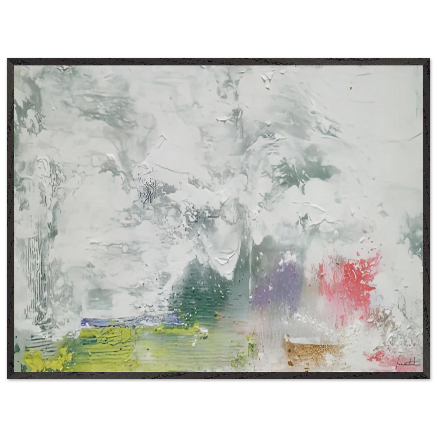 Helen Frankenthaler - Maelstrom, 1992- Wall Art - 60x80 cm / 24x32 inches - Premium Wooden Framed Poster With Fine Art Paper-canvas - White frame