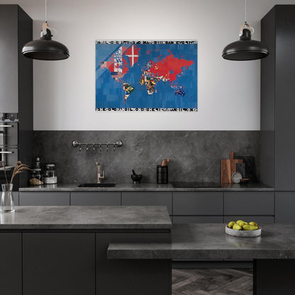 VORREI ELOGIARE IL VENTO E I VENTI CHE COLORANO - Alighiero Boetti Acrylic Print - 70x100 cm / 28x40″ inches | Alighiero Boetti Wall Art | Alighiero Boetti Prints