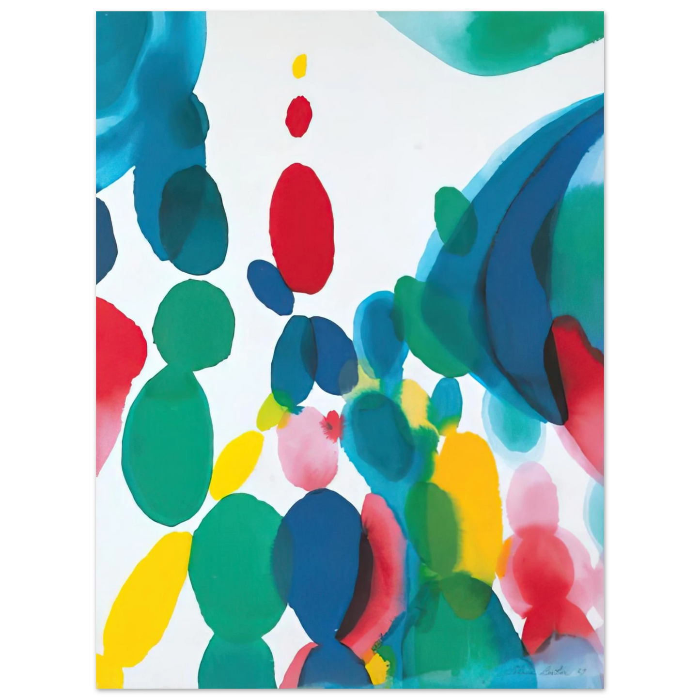 Alice Baber - Abstract Composition  75x100 cm / 30x40inches Fine Art Poster