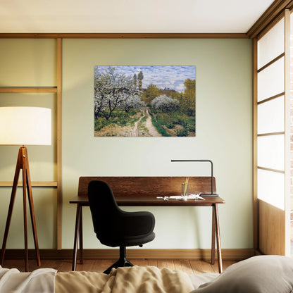 Trees in Bloom - claude monet Brushed Aluminum Print - 70x100 cm / 28x40 inches | claude monet Aluminum Print | claude monet Prints