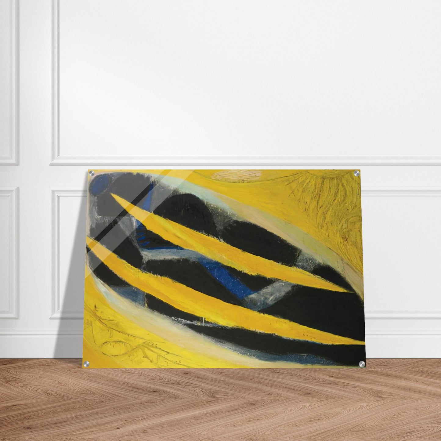 Dark Presence III, Yellow - 1963 - Frank Lobdell Acrylic Print - 70x100 cm / 28x40″ inches