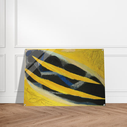 Dark Presence III, Yellow - 1963 - Frank Lobdell Acrylic Print - 70x100 cm / 28x40″ inches