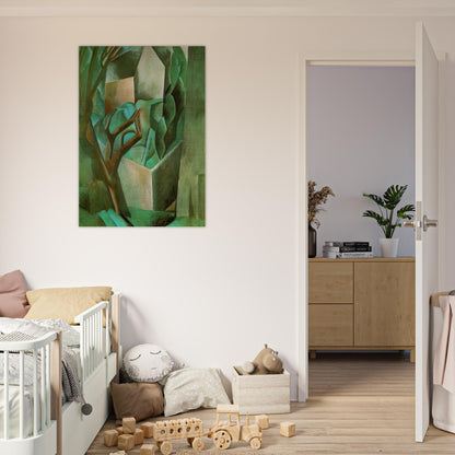 House in the garden - Pablo Picasso Brushed Aluminum Print - 70x100 cm / 28x40 inches | Pablo Picasso Aluminum Print | Pablo Picasso Prints