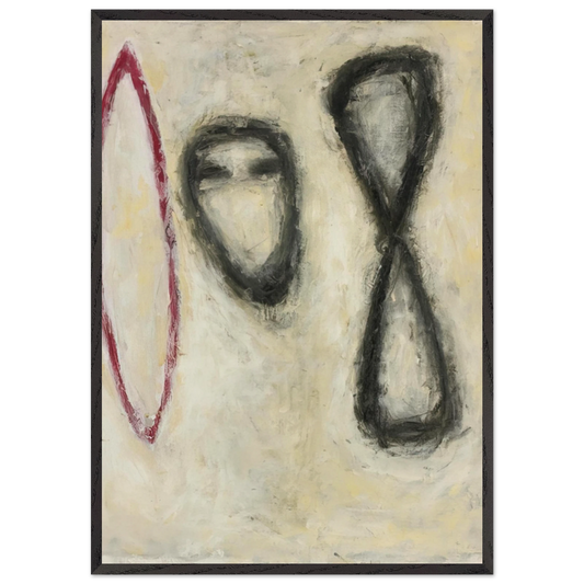 TRIPLE FORM 1982 - Susan Rothenberg 70x100 cm / 28x40 inches Framed Art Print – Black Wooden Frame