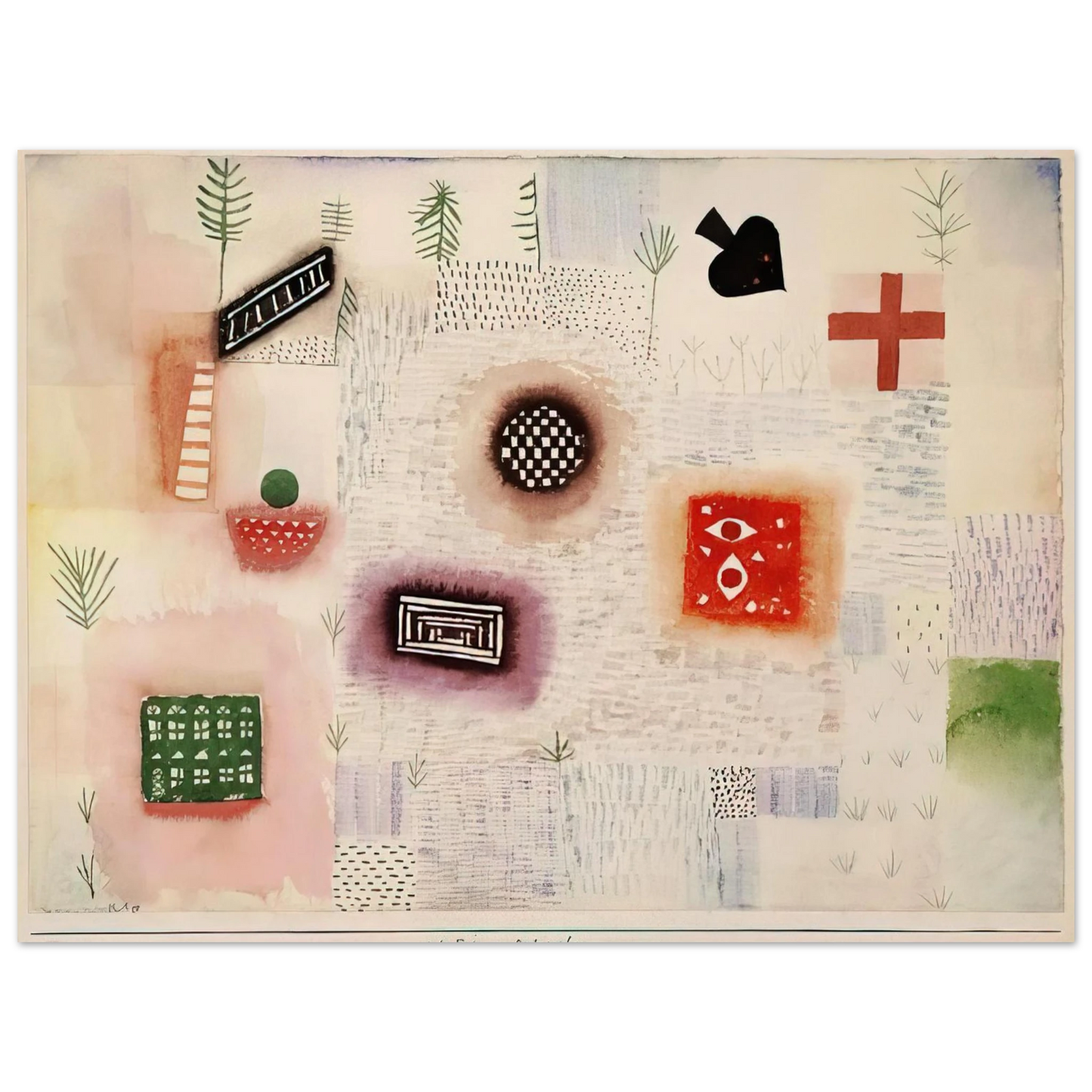 Paul Klee - PLACE SIGNS 1926  75x100 cm / 30x40inches Fine Art Poster