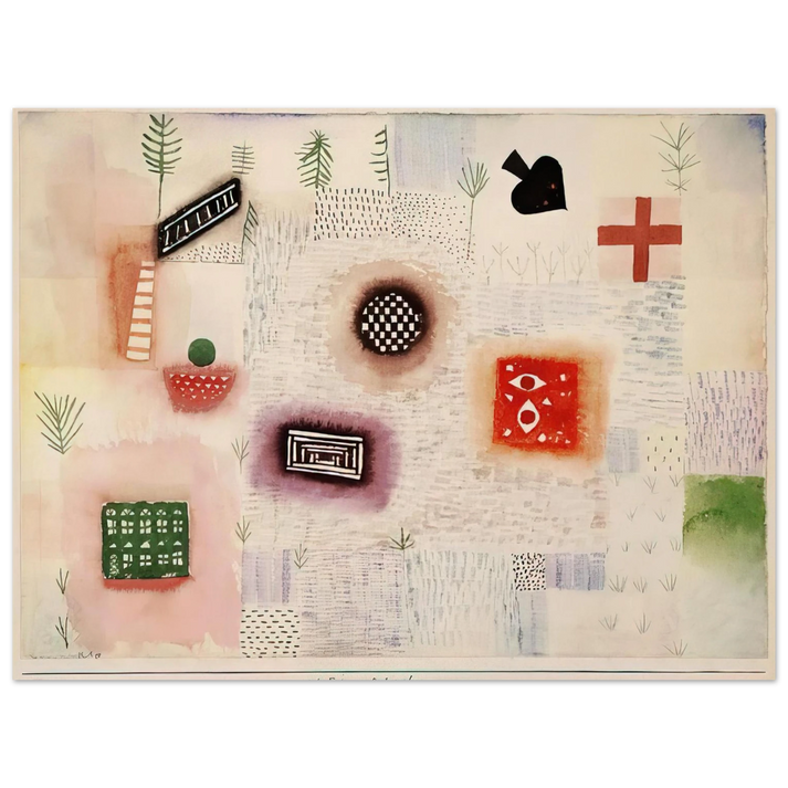 Paul Klee - PLACE SIGNS 1926  75x100 cm / 30x40inches Fine Art Poster