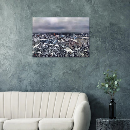 Multiplication of the Arcs - Yves Tanguy Brushed Aluminum Print - 70x100 cm / 28x40 inches | Yves Tanguy Aluminum Print | Yves Tanguy Prints