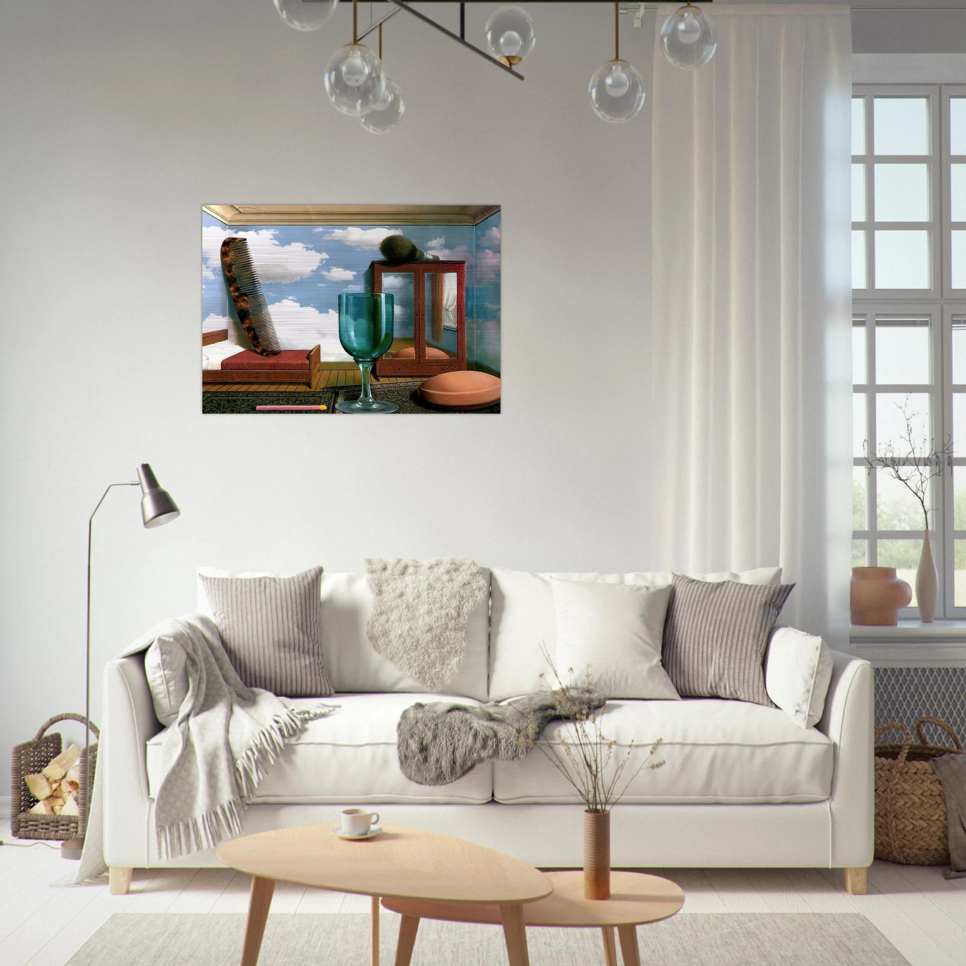 PERSONAL VALUES 1952 - Rene Magritte Brushed Aluminum Print - 70x100 cm / 28x40 inches | Rene Magritte Aluminum Print | Rene Magritte Prints