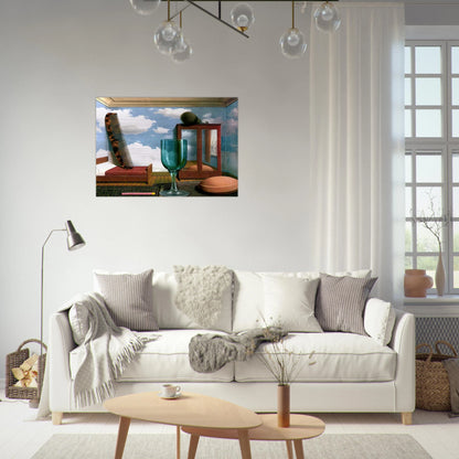 PERSONAL VALUES 1952 - Rene Magritte Brushed Aluminum Print - 70x100 cm / 28x40 inches | Rene Magritte Aluminum Print | Rene Magritte Prints