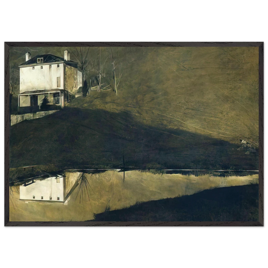 BROWN SWISS - Andrew Wyeth 70x100 cm / 28x40 inches Framed Art Print – Black Wooden Frame