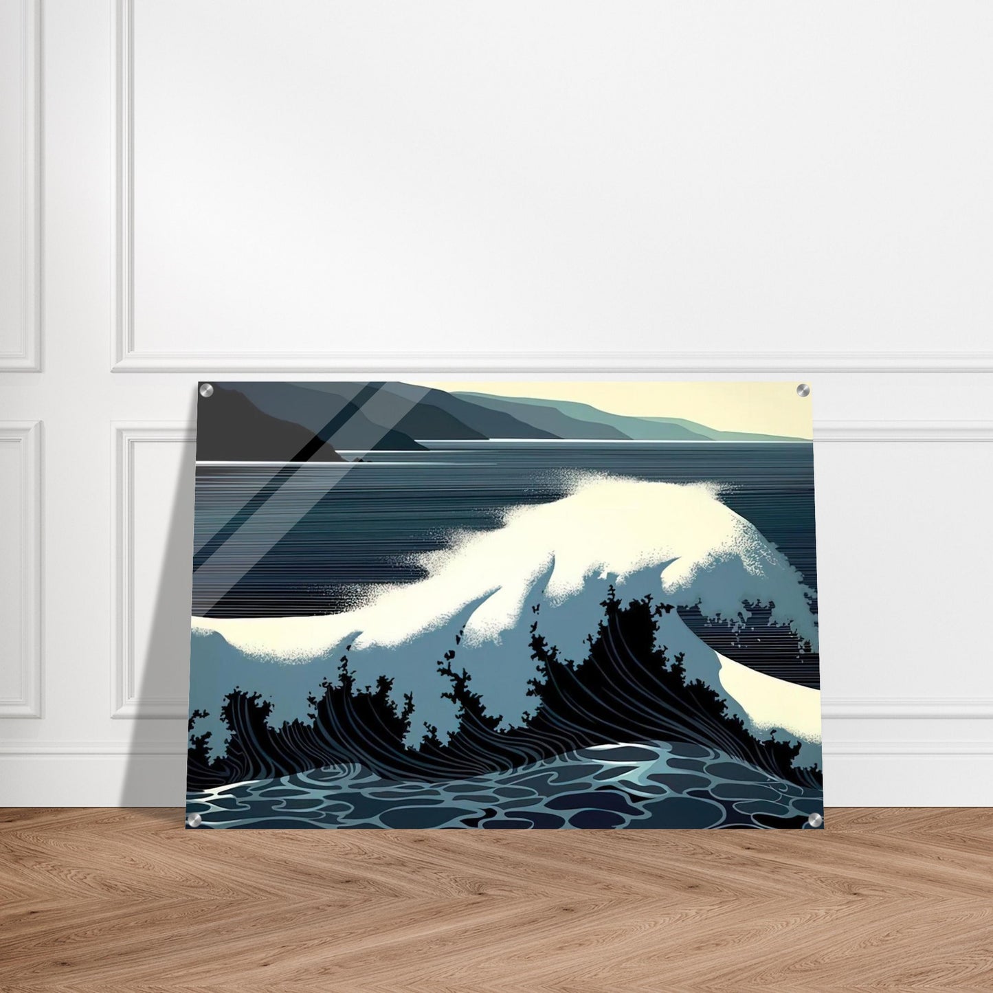 A Sounding of Surf - Eyvind Earle Acrylic Print - 70x100 cm / 28x40″ inches