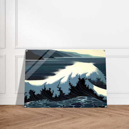 A Sounding of Surf - Eyvind Earle Acrylic Print - 70x100 cm / 28x40″ inches
