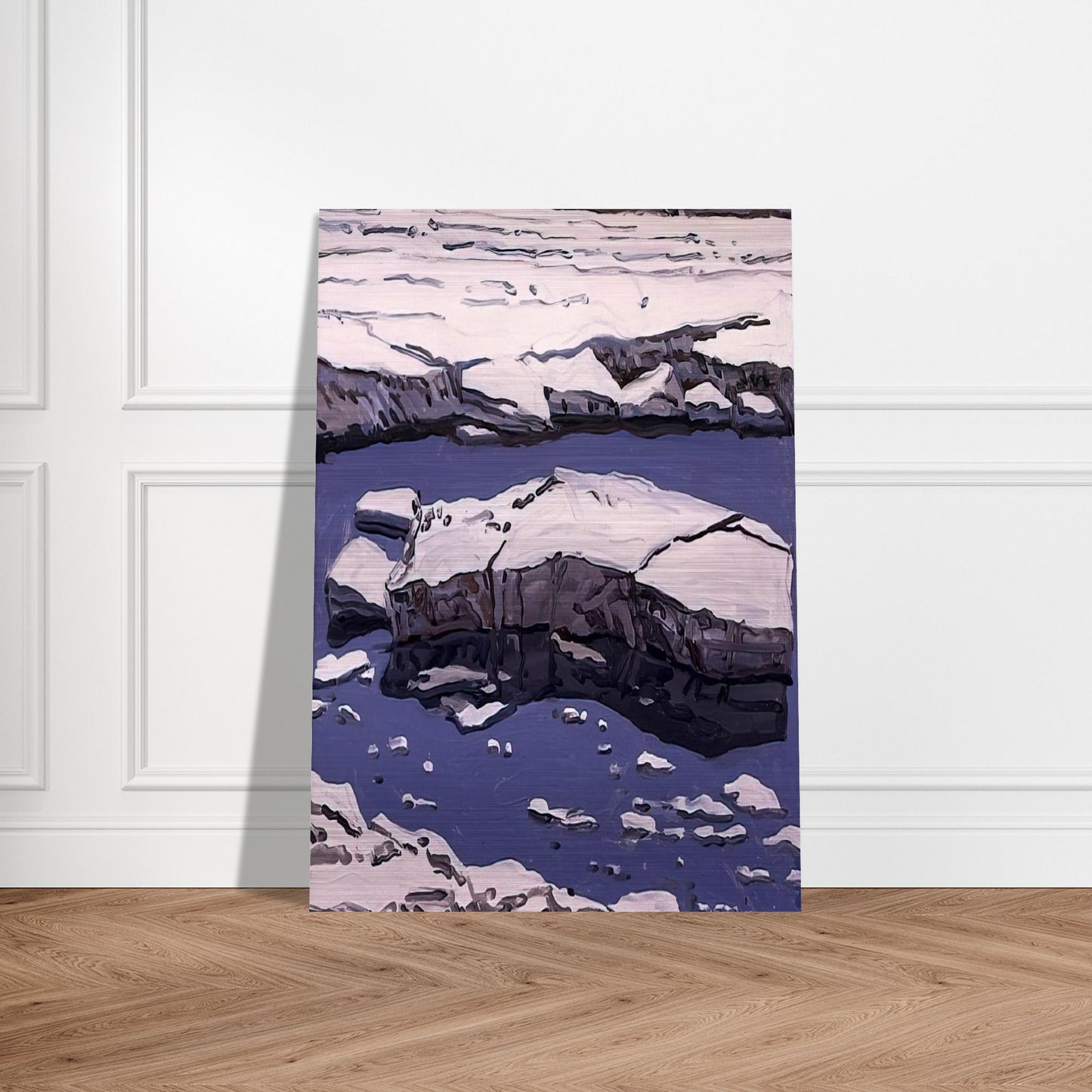 Study for Ice Flow, Allagash - 1996 - Neil Welliver Brushed Aluminum Print - 70x100 cm / 28x40 inches | Neil Welliver Aluminum Print | Neil Welliver Prints