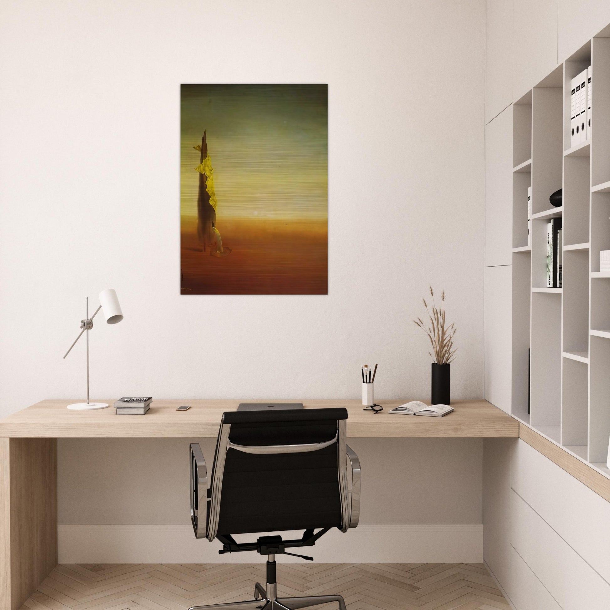 THE BIRTH OF LIQUID FEARS - Salvador Dali Brushed Aluminum Print - 70x100 cm / 28x40 inches | Salvador Dali Aluminum Print | Salvador Dali Prints