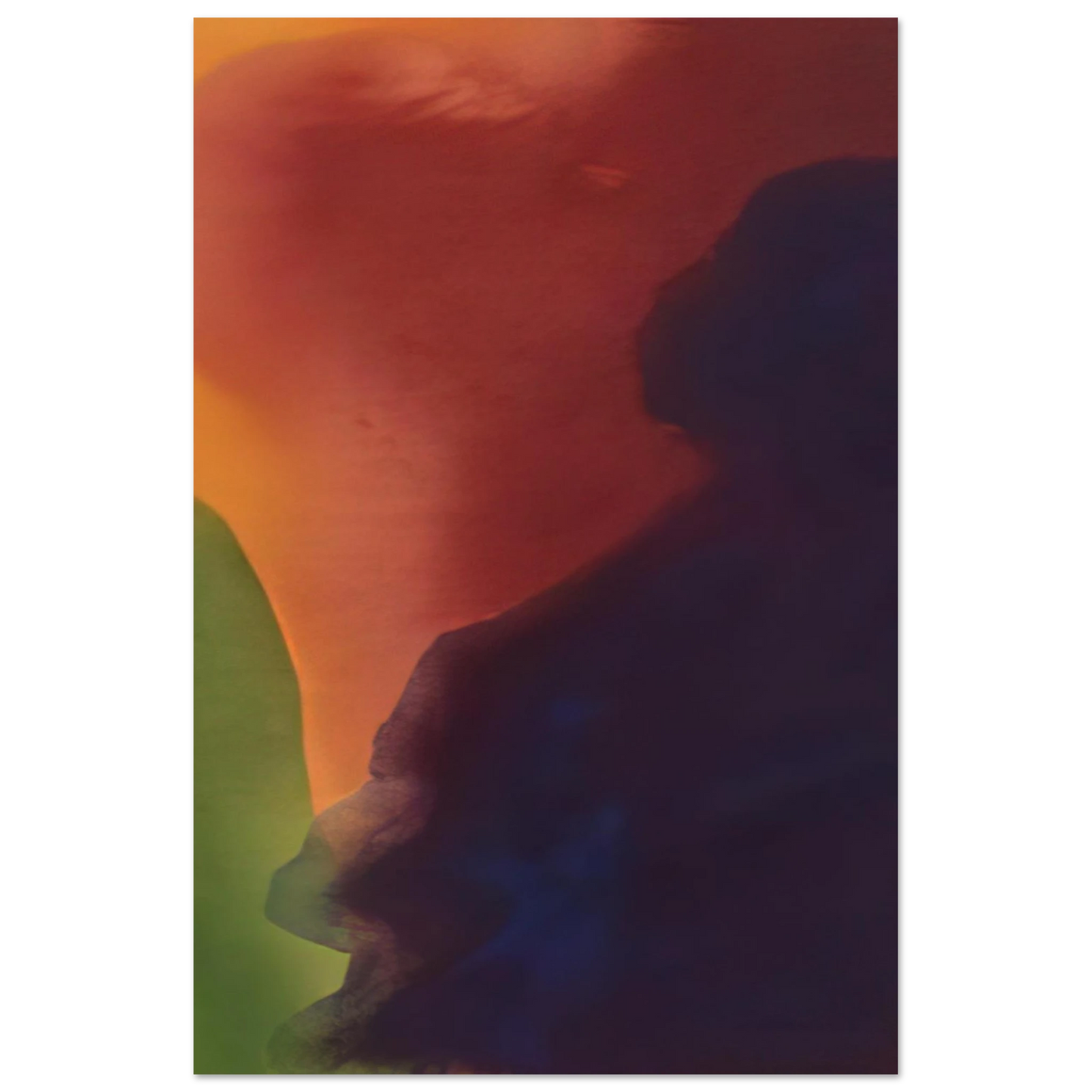 Helen Frankenthaler - Blue Atmosphere III - 1963 Wall art - 30x30 cm / 12x12 inches - Premium Wooden Framed Poster With Fine Art Paper-canvas - Wood frame