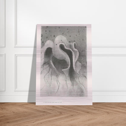 THE BEASTS OF THE SEA ROUND LIKE LEATHER BOTTLES PLATE 22 1896 - Odilon Redon Brushed Aluminum Print - 70x100 cm / 28x40 inches | Odilon Redon Aluminum Print | Odilon Redon Prints