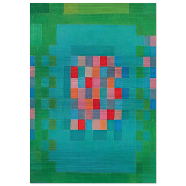 Happy Island - 1965 - Johannes Itten Brushed Aluminum Print - 70x100 cm / 28x40 inches | Johannes Itten Aluminum Print | Johannes Itten Prints