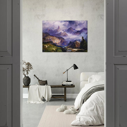 Index Peak Yellowstone National Park - Thomas Moran Brushed Aluminum Print - 70x100 cm / 28x40 inches | Thomas Moran Aluminum Print | Thomas Moran Prints
