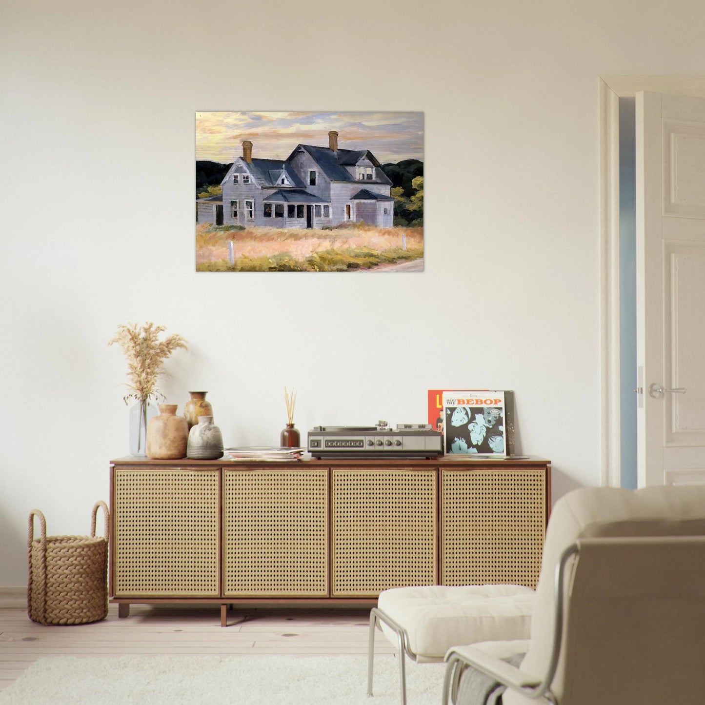House by a Road - Edward Hopper Brushed Aluminum Print - 70x100 cm / 28x40 inches | Edward Hopper Aluminum Print | Edward Hopper Prints