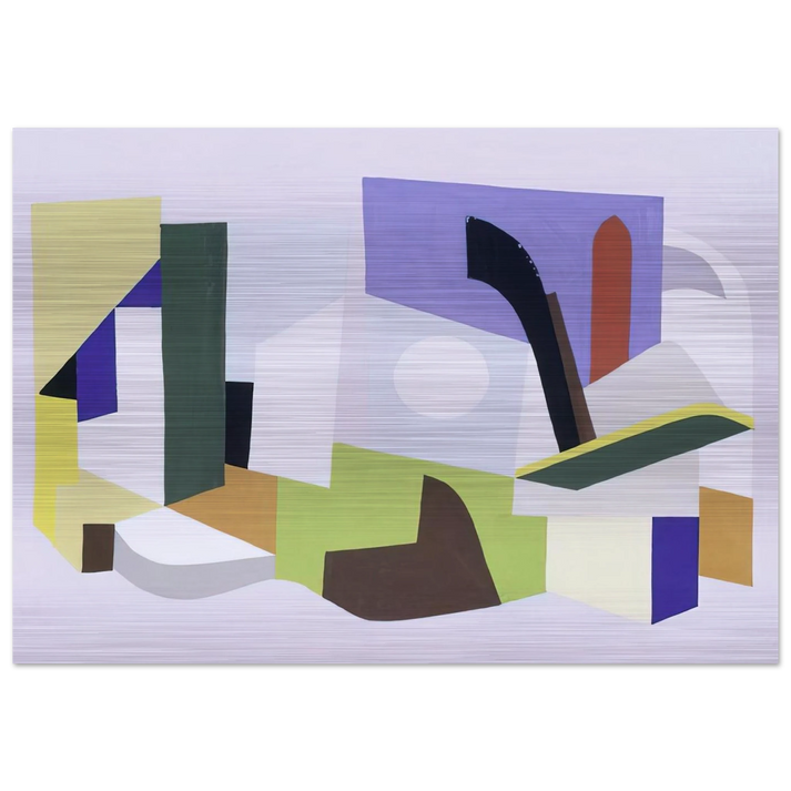 Untitled N.Y. World's Fair - 1939 - Ad Reinhardt Brushed Aluminum Print - 70x100 cm / 28x40 inches | Ad Reinhardt Aluminum Print | Ad Reinhardt Prints