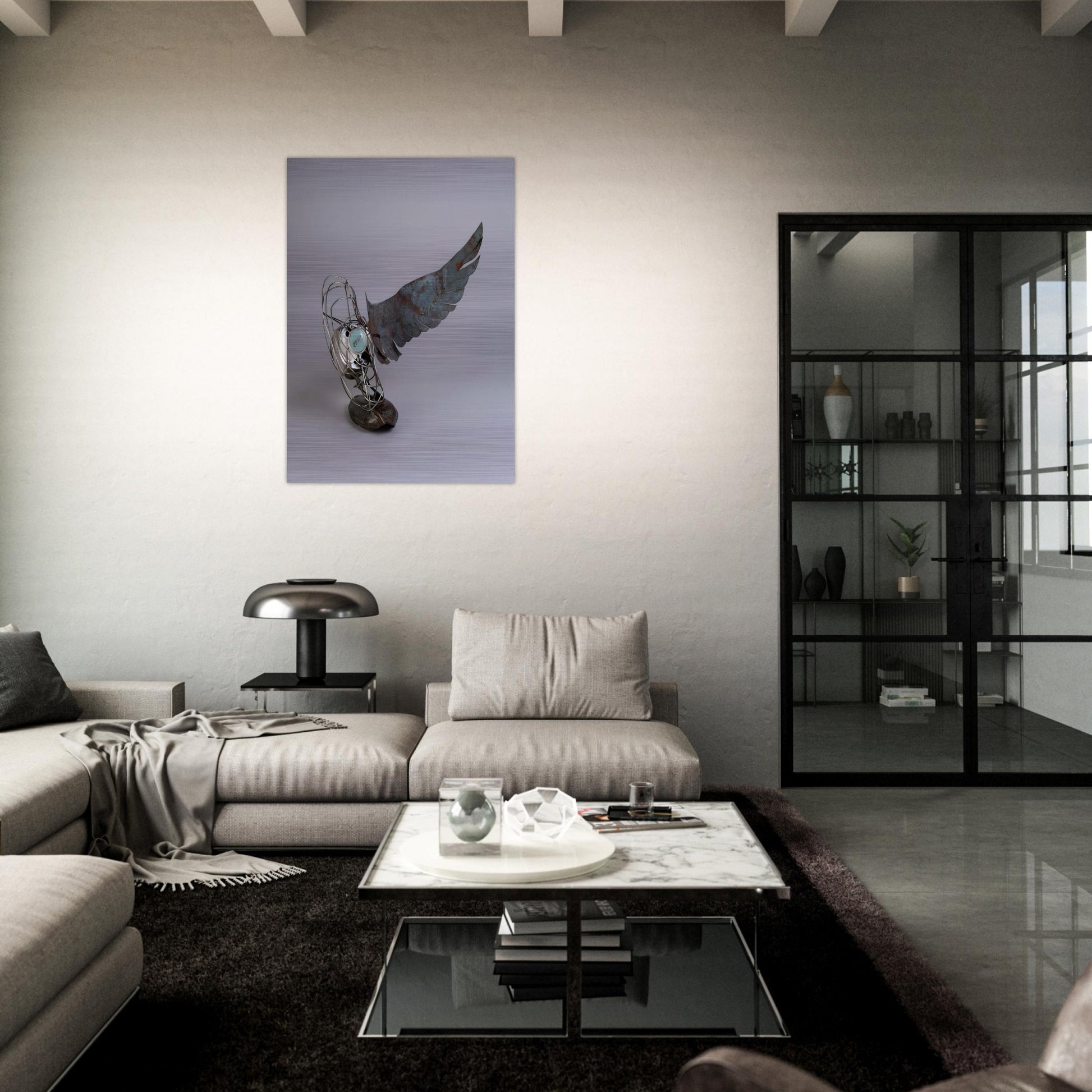 MERCURY ZERO SUMMER GLUT 1987 - Robert Rauschenberg Brushed Aluminum Print - 70x100 cm / 28x40 inches | Robert Rauschenberg Aluminum Print | Robert Rauschenberg Prints