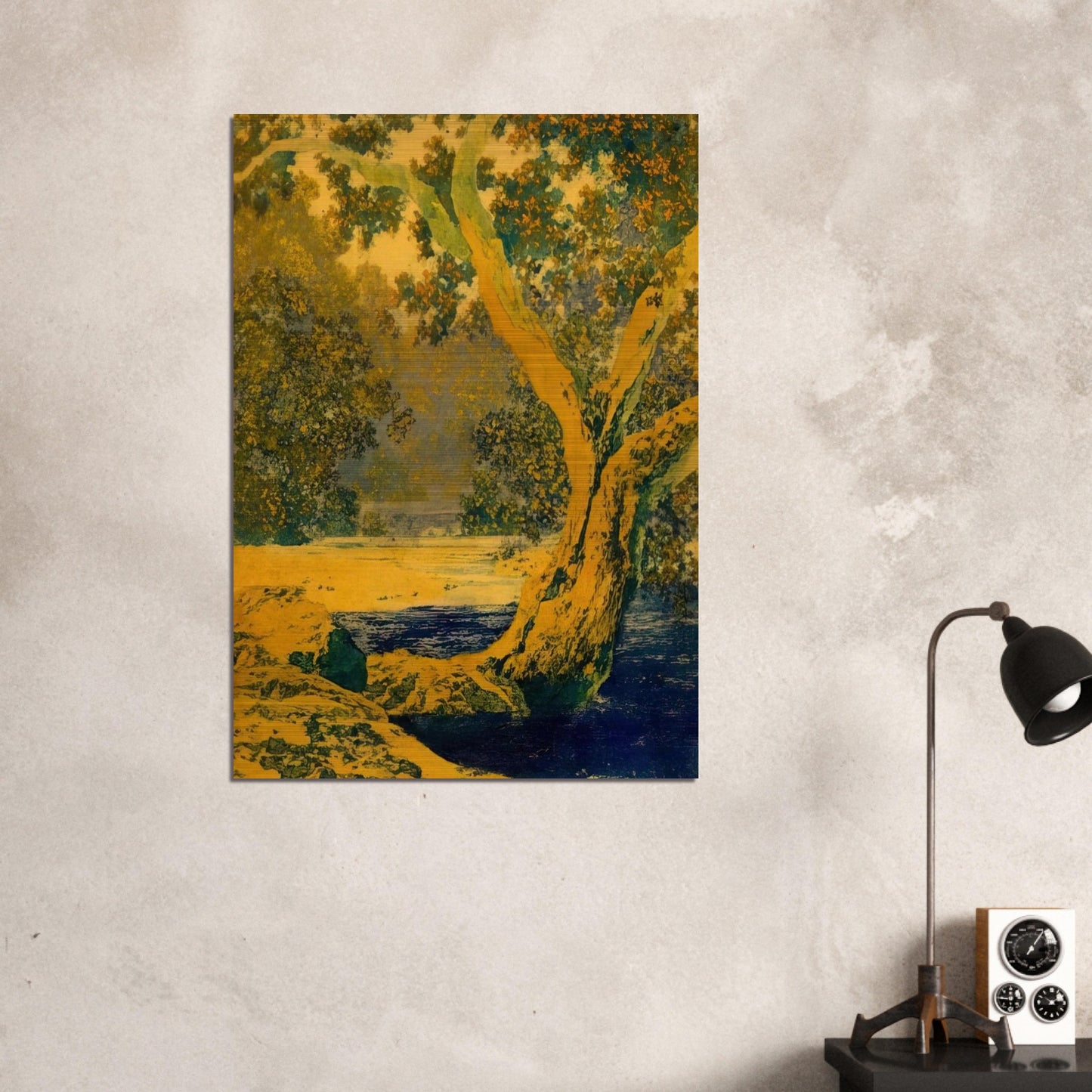 Study for Autumn Brook - Maxfield Parrish Brushed Aluminum Print - 70x100 cm / 28x40 inches | Maxfield Parrish Aluminum Print | Maxfield Parrish Prints