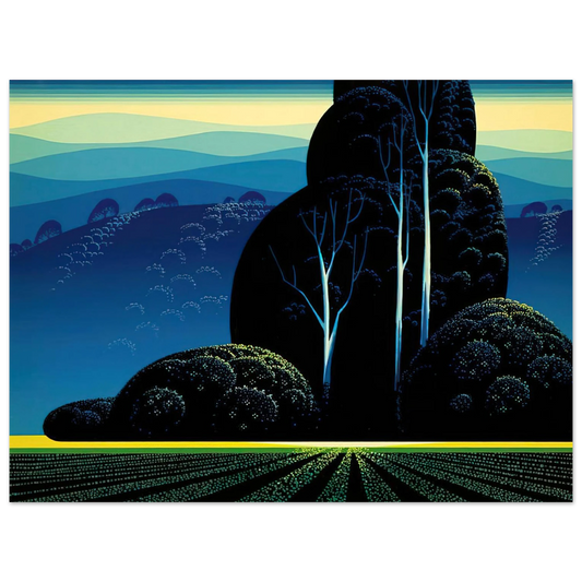 Eyvind Earle - Even Tide  75x100 cm / 30x40inches Fine Art Poster