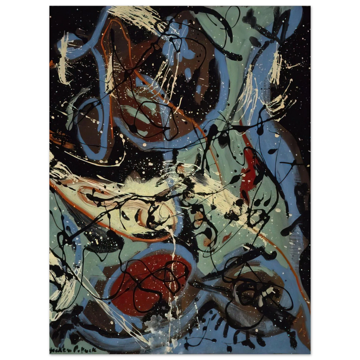 Jackson Pollock - COMPOSITION WITH POURING II  75x100 cm / 30x40inches Fine Art Poster