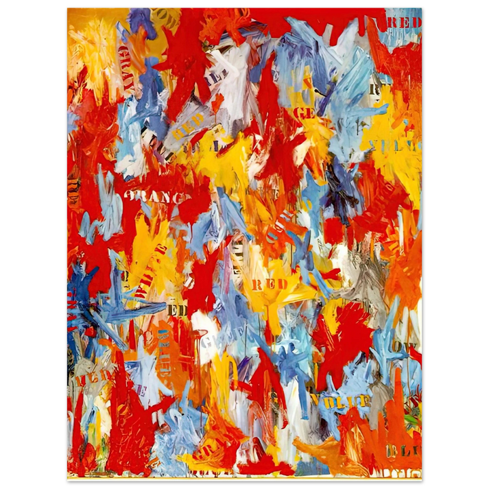 Jasper Johns - FALSE START 1959  75x100 cm / 30x40inches Fine Art Poster