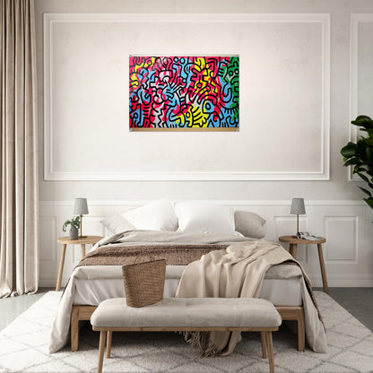 UNTITLED 1987 - Keith Haring Acrylic Print - 70x100 cm / 28x40″ inches | Keith Haring Art For Sale