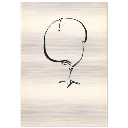 STANDING BIRD FRONT VIEW 1917 - Josef Albers Brushed Aluminum Print - 70x100 cm / 28x40 inches | Josef Albers Aluminum Print | Josef Albers Prints