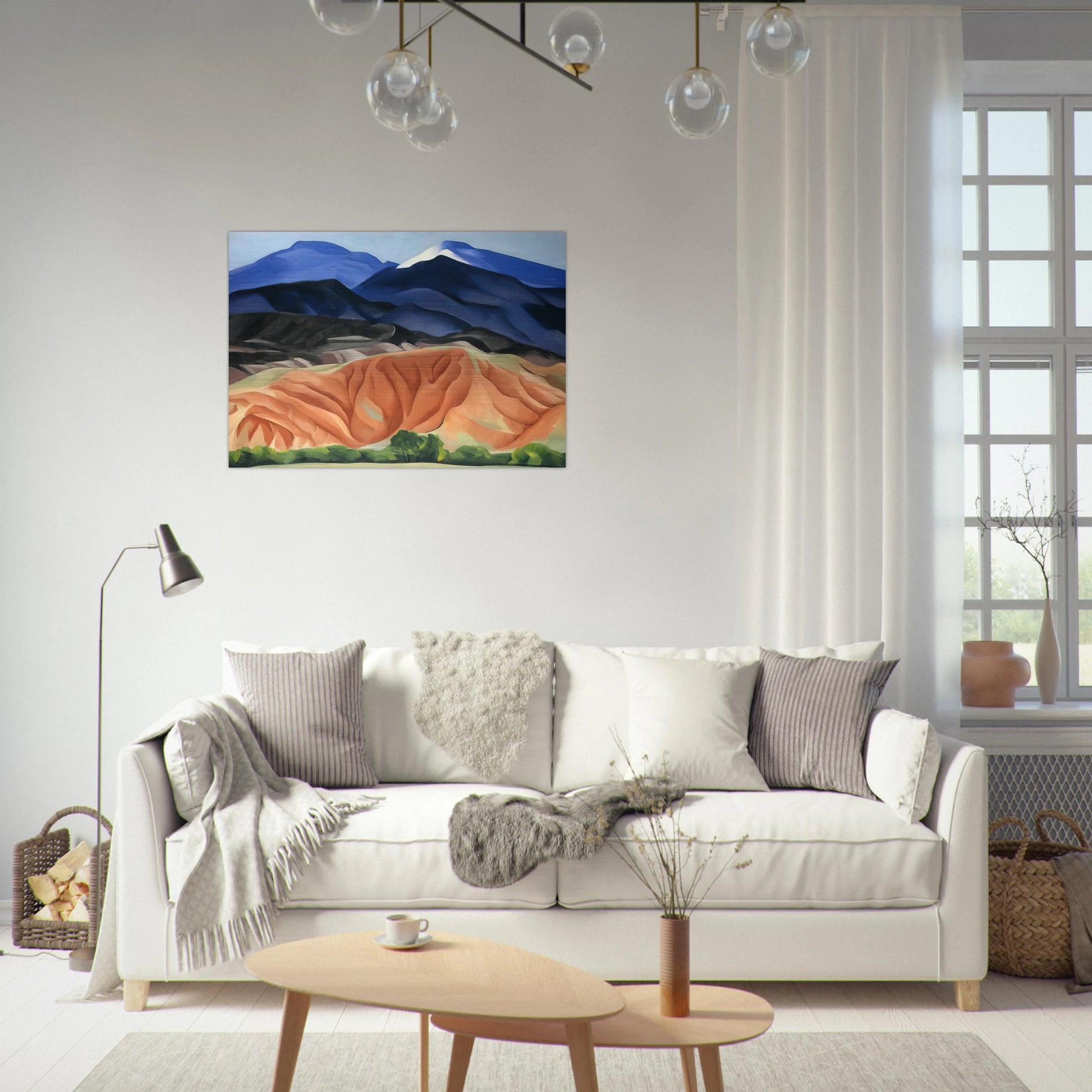 Black Mesa Landscape, New Mexico - Out Back of Mary`s II - Georgia O'Keeffe Brushed Aluminum Print - 70x100 cm / 28x40 inches | Georgia O'Keeffe Aluminum Print | Georgia O'Keeffe Prints