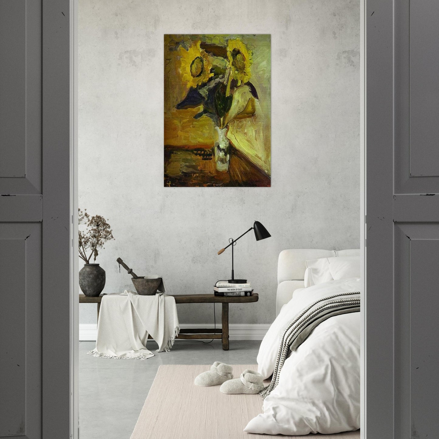 VASE OF SUNFLOWERS 1898 - Henri Matisse Brushed Aluminum Print - 70x100 cm / 28x40 inches | Henri Matisse Aluminum Print | Henri Matisse Prints