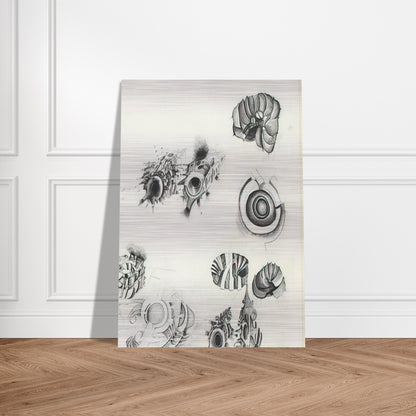 UNTITLED 1961 1 - Lee Bontecou Brushed Aluminum Print - 70x100 cm / 28x40 inches | Lee Bontecou Aluminum Print | Lee Bontecou Prints