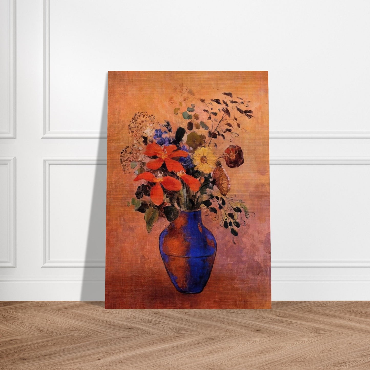 VASE OF FLOWERS 1 - Odilon Redon Brushed Aluminum Print - 70x100 cm / 28x40 inches | Odilon Redon Aluminum Print | Odilon Redon Prints