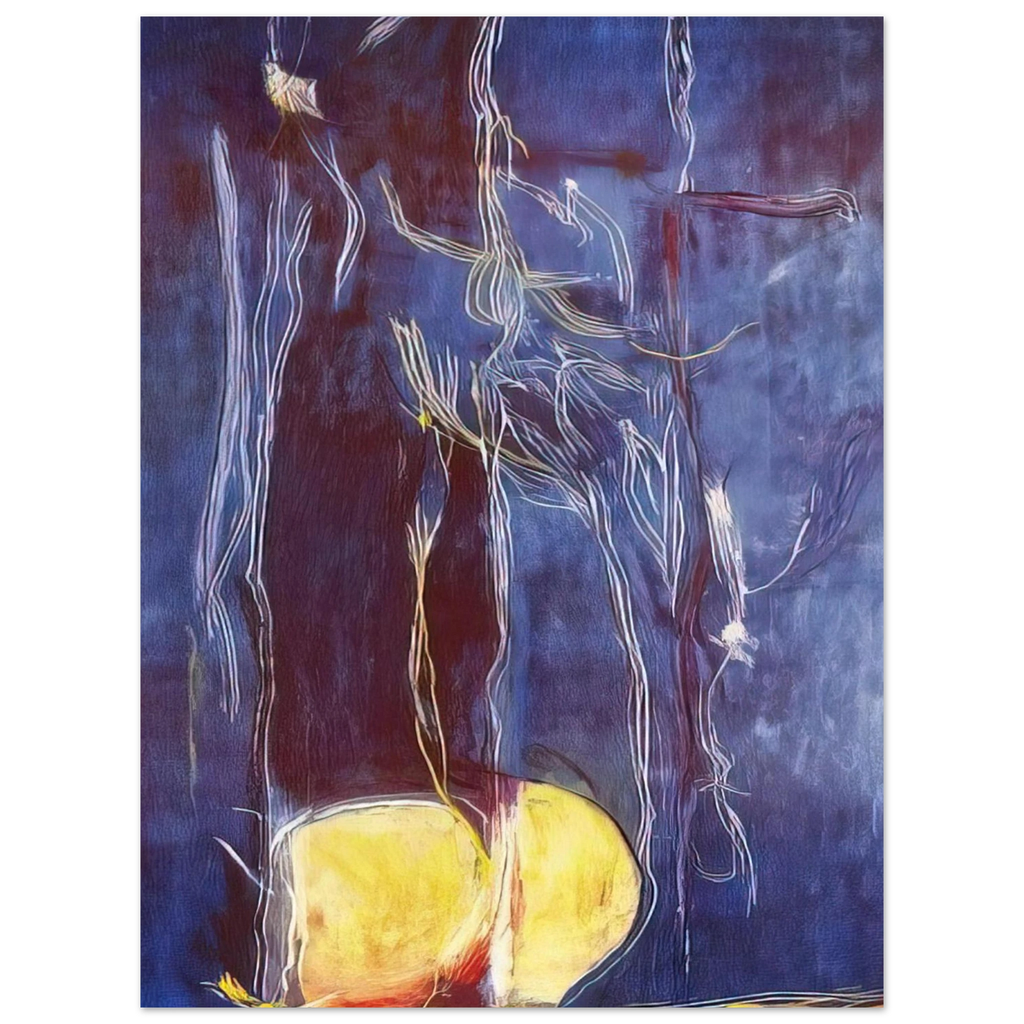 Helen Frankenthaler - All About Blue - 1994 Wall art - 27x35 cm / 11x14 inches - Fine Art Poster-canvas - -