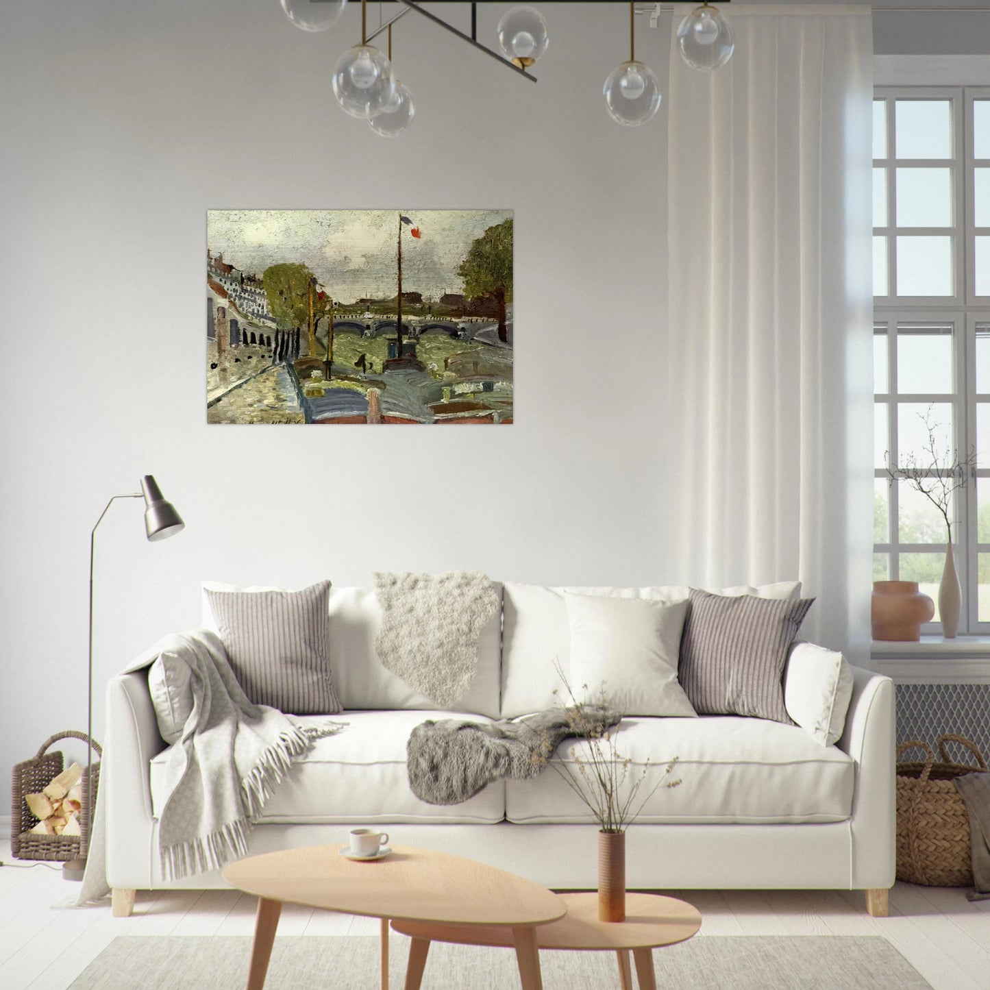 NINE - Maurice Utrillo Brushed Aluminum Print - 70x100 cm / 28x40 inches | Maurice Utrillo Aluminum Print | Maurice Utrillo Prints
