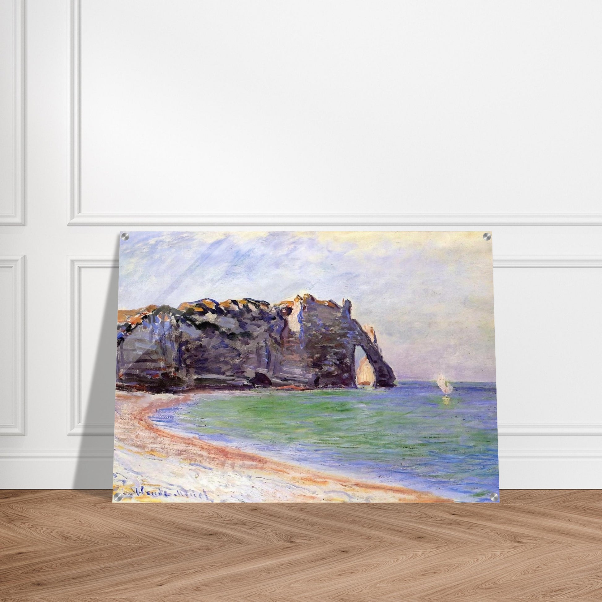 The Manneport, Etretat, the Porte d'Aval - claude monet Acrylic Print - 70x100 cm / 28x40″ inches