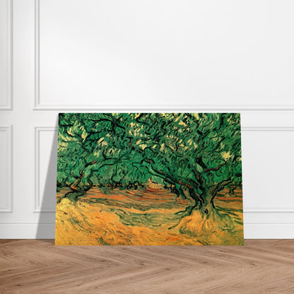 Olive Trees - Vincent van Gogh Brushed Aluminum Print - 70x100 cm / 28x40 inches | Vincent van Gogh Aluminum Print | Vincent van Gogh Prints
