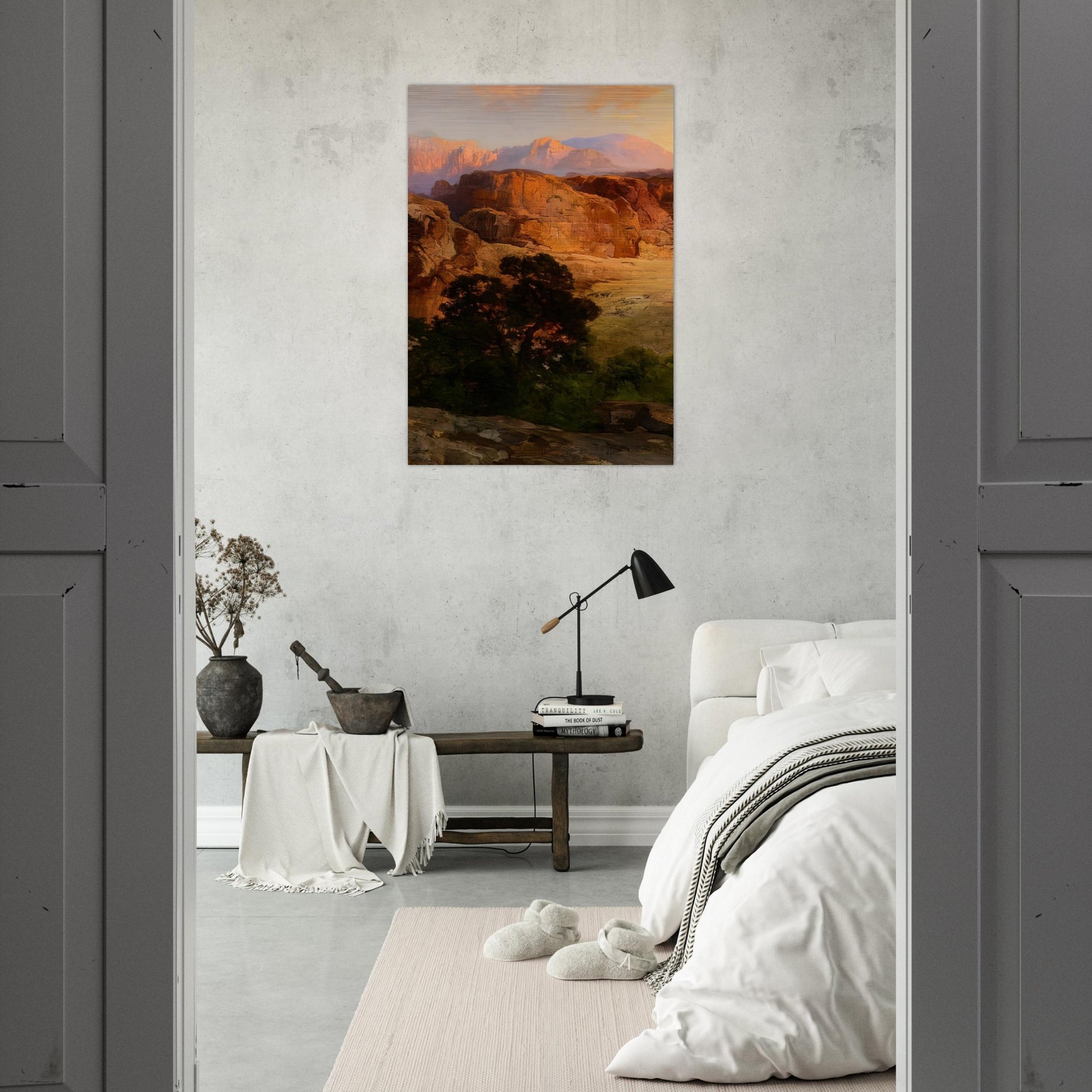 A Water Pocket Northern Arizona - Thomas Moran Brushed Aluminum Print - 70x100 cm / 28x40 inches | Thomas Moran Aluminum Print | Thomas Moran Prints