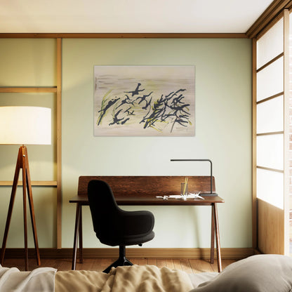 Composition - Surrealism, Tachisme - Henri Michaux Brushed Aluminum Print - 70x100 cm / 28x40 inches | Henri Michaux Aluminum Print | Henri Michaux Prints
