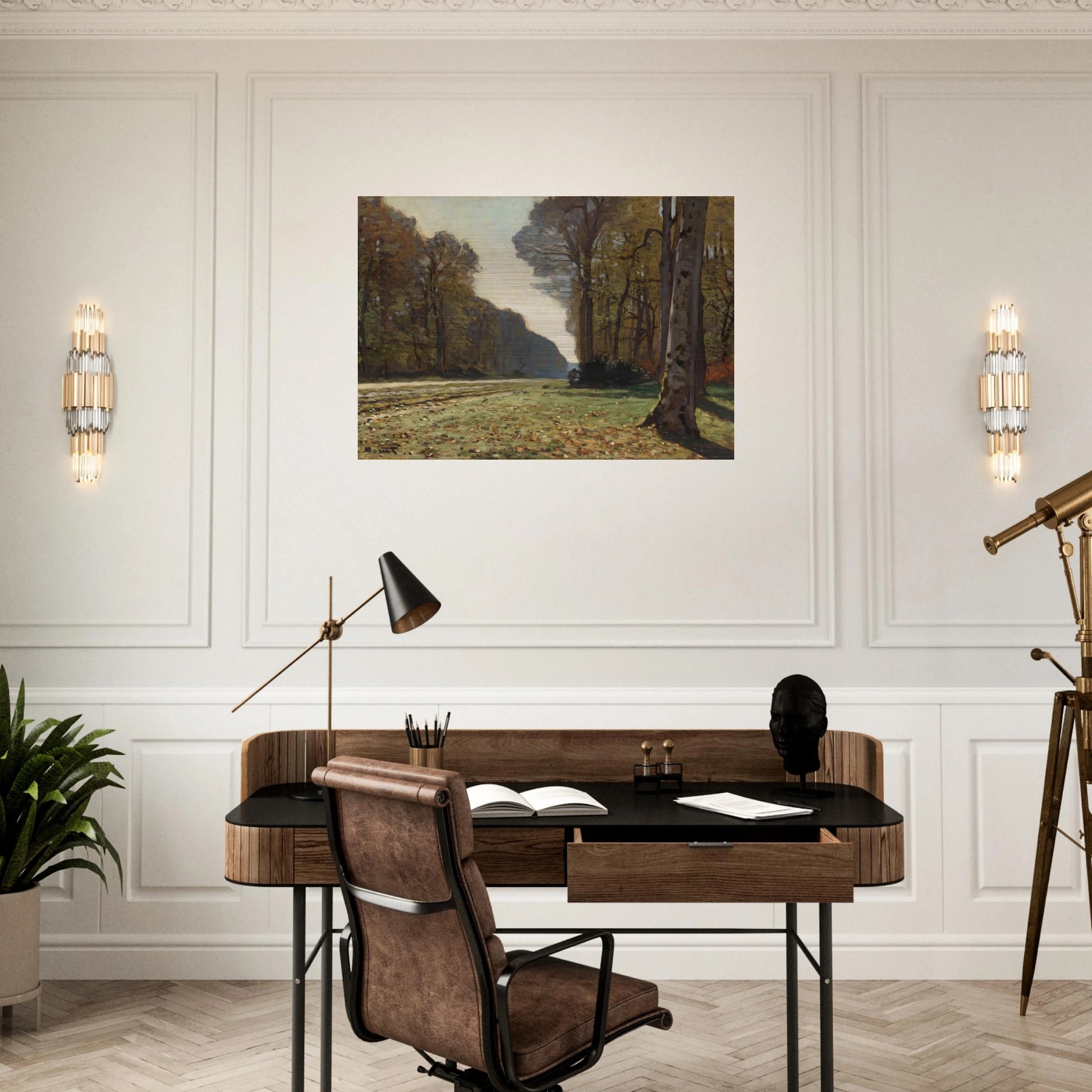 The Pave de Chailly - claude monet Brushed Aluminum Print - 70x100 cm / 28x40 inches | claude monet Aluminum Print | claude monet Prints