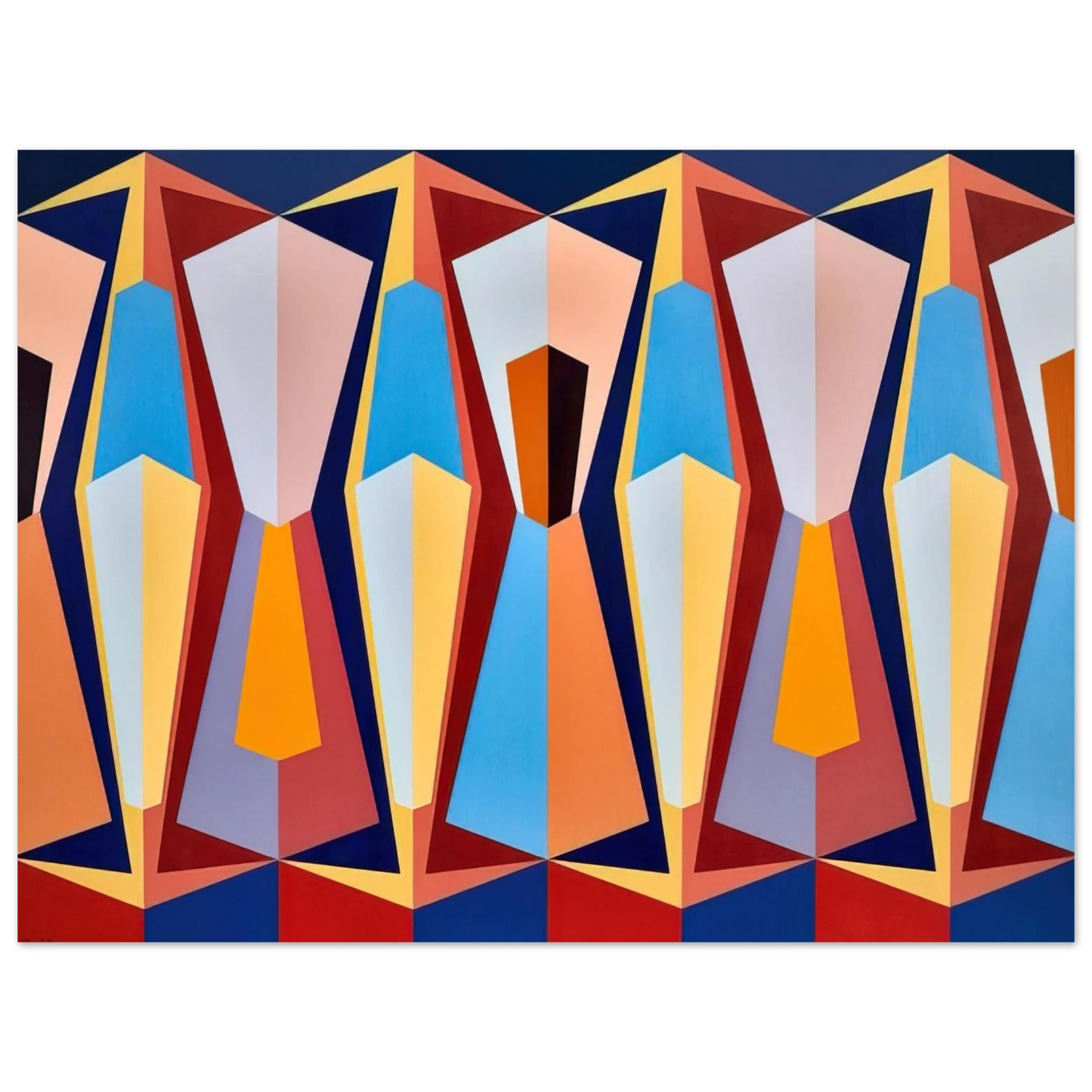 Karl Benjamin - Stage II - 1958  75x100 cm / 30x40inches Fine Art Poster